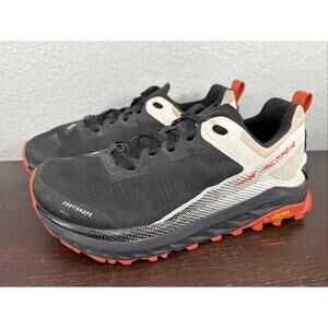 Altra Shoes Mens 10 Black White Olympus 4 Trail Running Hiking Vibram ZeroDrop